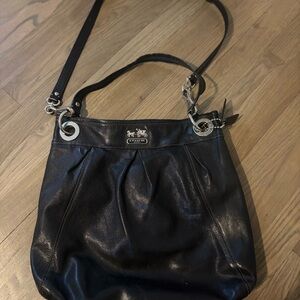 Coach Black Leather Shoulder Bag